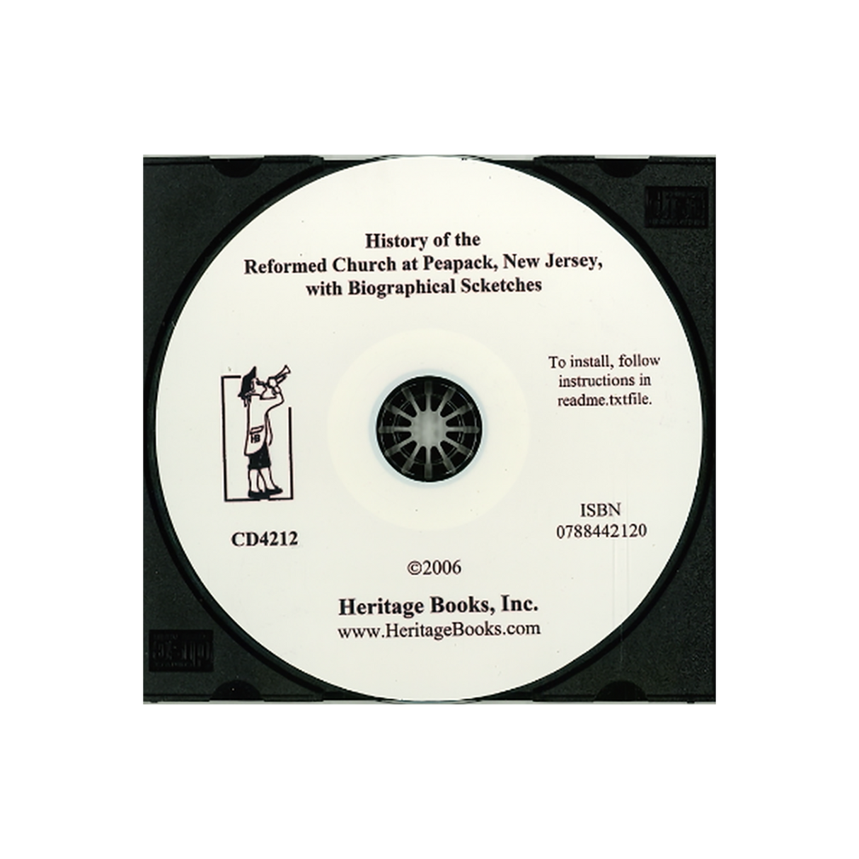 CD-History of the Reformed Church at Peapack, New Jersey, with Biographical Sketches