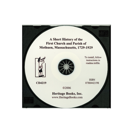 CD-A Short History of the First Church and Parish of Methuen, Massachusetts, 1729-1929