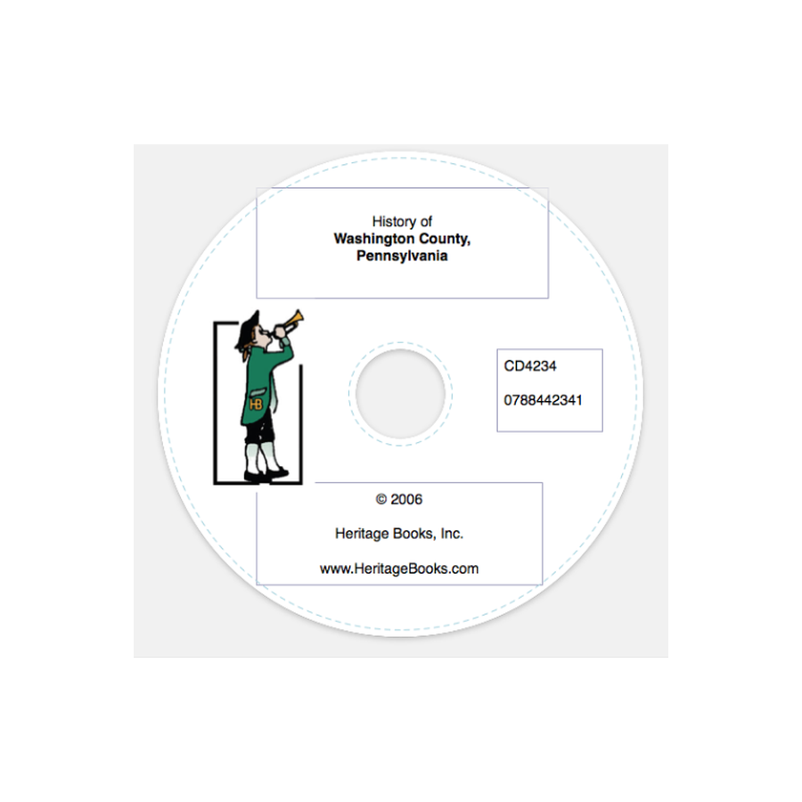 CD-History of Washington County, Pennsylvania, with biographical sketches of many of its Pioneers and Prominent Men