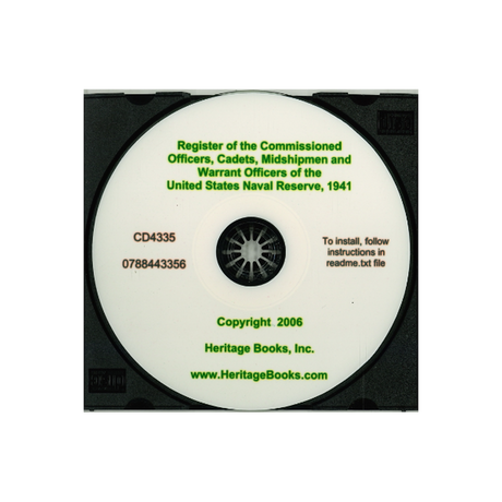 CD-Register of the Commissioned Officers, Cadets, Midshipmen, and Warrant Officers of the United States Naval Reserve, 1941