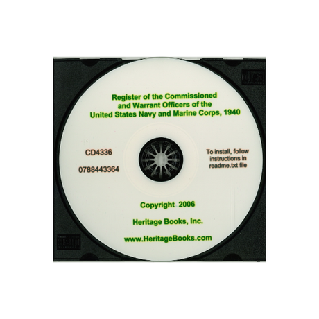 CD-Register of Commissioned and Warrant Officers of the United States Navy and Marine Corps, 1940