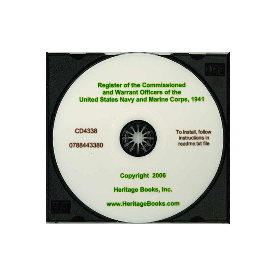 CD-Register of Commissioned and Warrant Officers of the United States Navy and Marine Corps, 1941