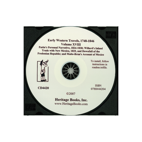 CD-Early Western Travels, 1748-1846, Volume XVIII