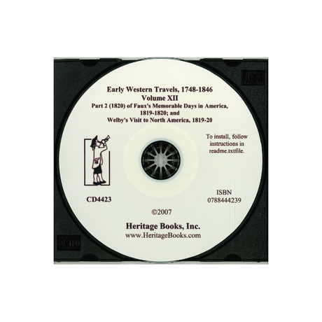 CD-Early Western Travels, 1748-1846, Volume XII