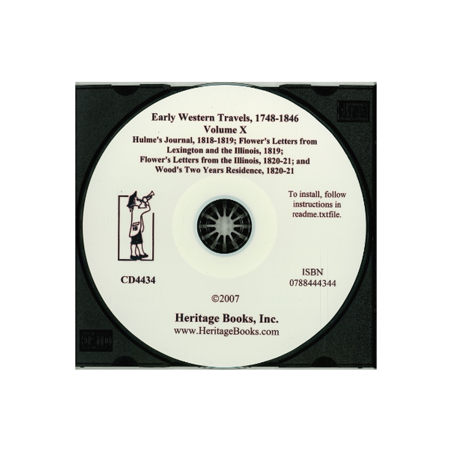 CD-Early Western Travels, 1748-1846, Volume X