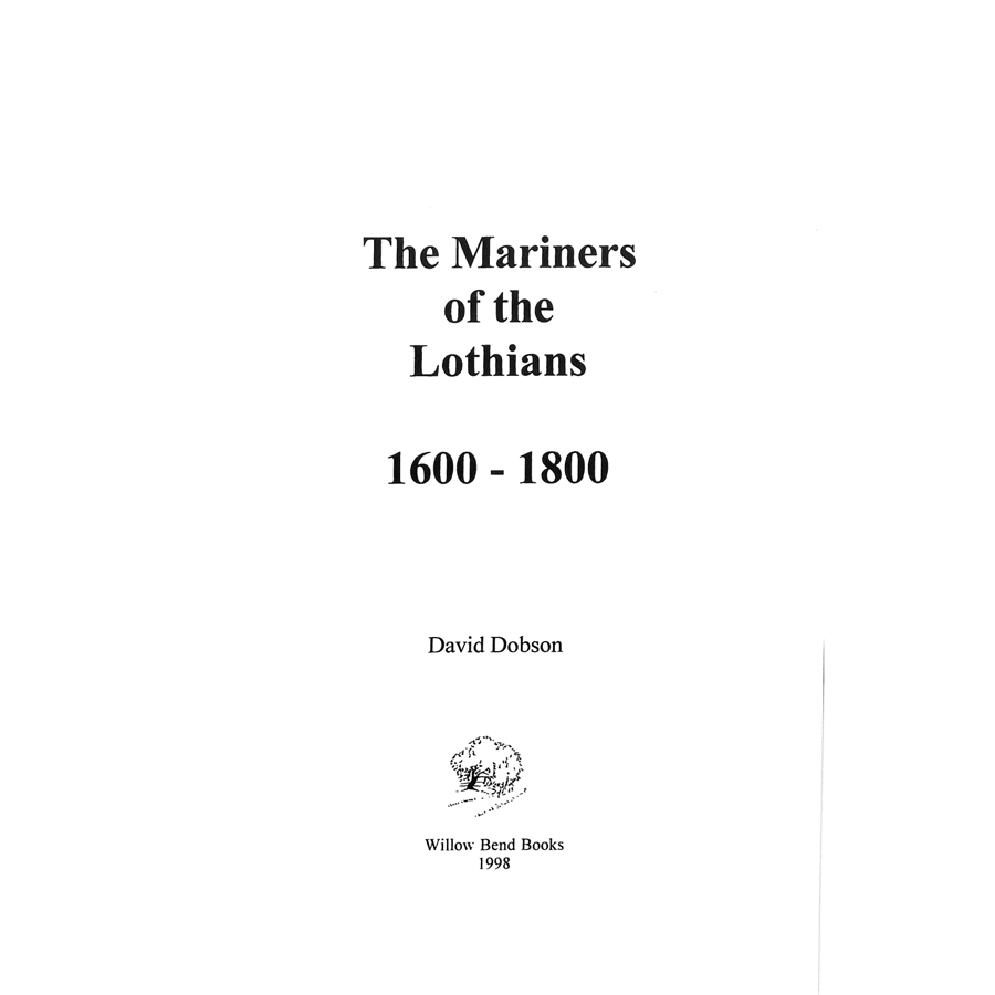 The Mariners of the Lothians, 1600-1800