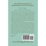 The Swiss Settlement of Switzerland County, Indiana back cover