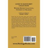 Guide to Manuscript Collections, Western History Collections, University of Oklahoma back cover