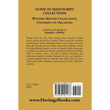 Guide to Manuscript Collections, Western History Collections, University of Oklahoma back cover