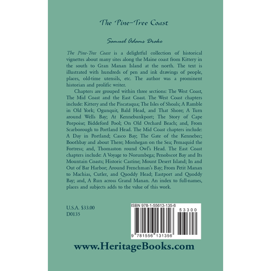 back cover of The Pine Tree Coast