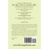 A Particular History of the Five Years French and Indian War back cover