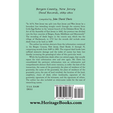 Bergen County, New Jersey Deed Records, 1689-1801 back cover