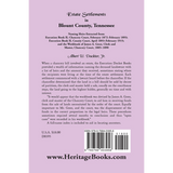 Estate Settlements of Blount County, Tennessee, 1872-1893 back cover