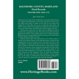 Baltimore County, Maryland, Deed Records, Volume 1: 1659-1737 back cover