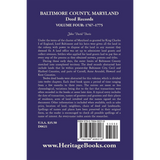 Baltimore County, Maryland, Deed Records, Volume 4: 1767-1775 back cover