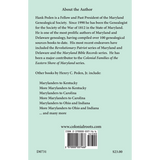 Marylanders to Tennessee, 1775-1835 back cover