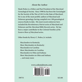 Marylanders to Tennessee, 1775-1835 back cover