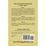 The East Haven Register: in Three Parts back cover