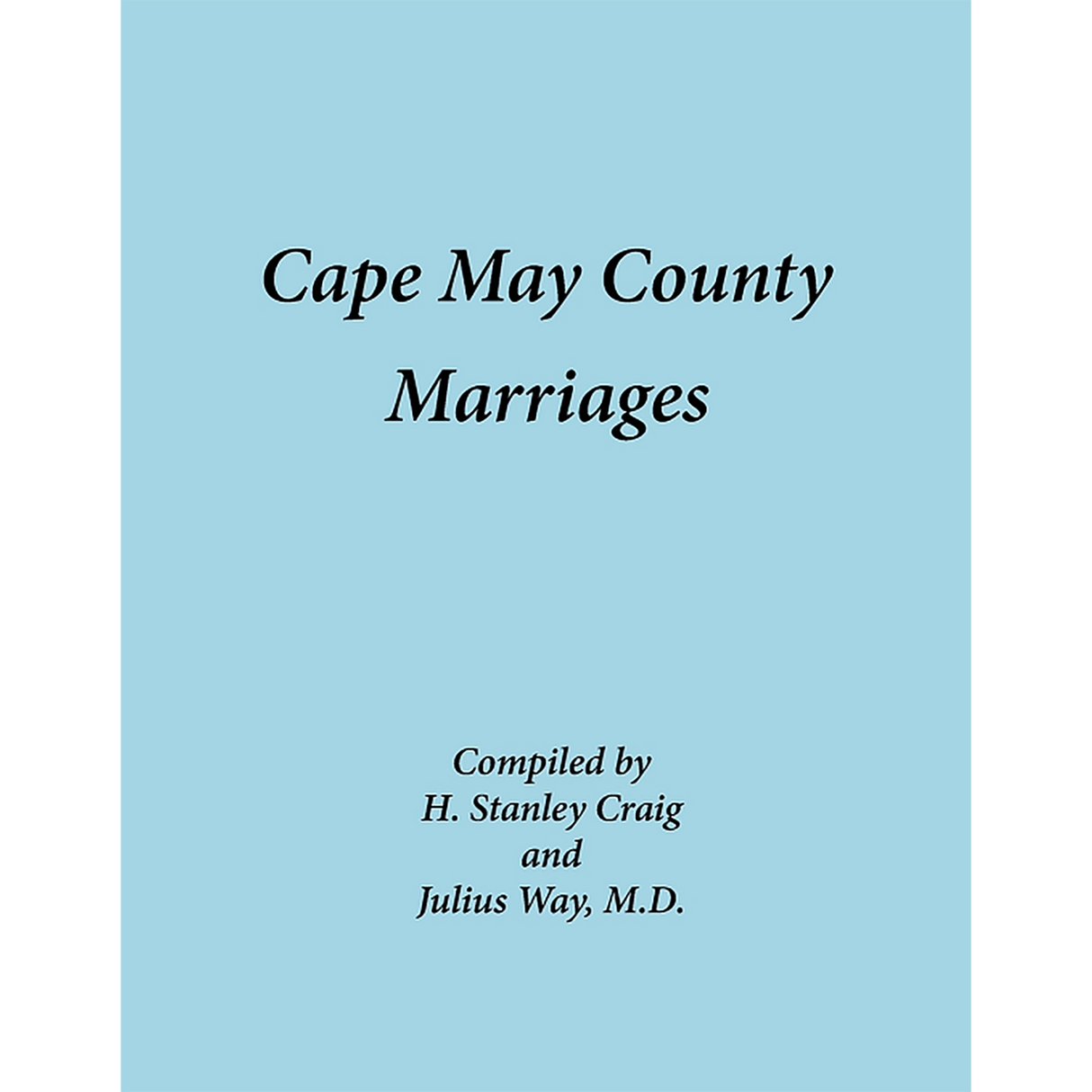 Cape May County (New Jersey) Marriage Records
