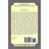 History of the 14th Georgia Infantry Regiment back cover