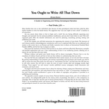 You Ought to Write All That Down: A Guide to Organizing and Writing Genealogical Narrative, Revised Edition back cover