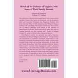 Sketch of the Dabneys of Virginia, With Some Of Their Family Records back cover