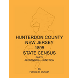 Hunterdon County, New Jersey, 1895 State Census, Part I: Alexandria-Junction