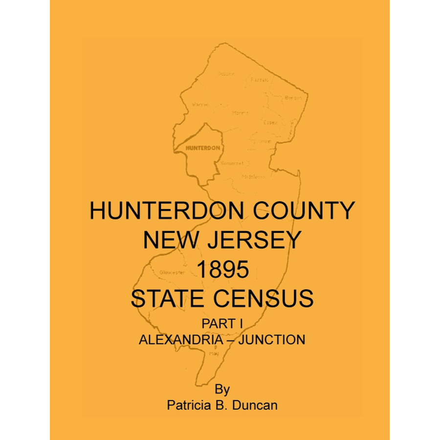 Hunterdon County, New Jersey, 1895 State Census, Part I: Alexandria-Junction