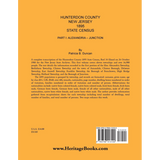 Hunterdon County, New Jersey, 1895 State Census, Part I: Alexandria-Junction back cover