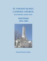 St. Vincent de Paul Catholic Church, Baltimore, Maryland, Baptisms 1834-1882