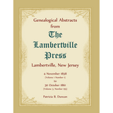 Genealogical Abstracts from the "Lambertville Press", Lambertville, New Jersey: 4 November 1858 to 30 October 1861