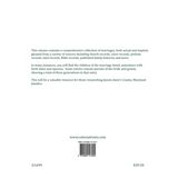 Queen Anne's County, Maryland Marriage References and Family Relationships, 1708-1800 back cover