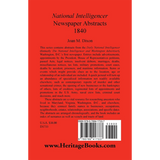 National Intelligencer Newspaper Abstracts, 1840 back cover