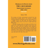 Marriages and Deaths from The Caucasian, Shreveport, Louisiana, 1903-1913 back cover