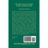 The Saint Lawrence [Canada]: Its Basin and Border-Lands back cover