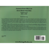 Frederick County, Maryland Estate Docket Index Book, Volume 3: S to Z, 1815-ca 1950 back cover