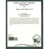 Fairfax County, Virginia Deed Book J-2, 1808-1810 back cover