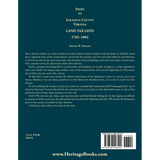 Index to Loudoun County, Virginia Land Tax Lists, 1782-1802 back cover