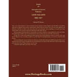 Index to Loudoun County, Virginia Land Tax Lists, 1803-1817 back cover