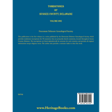 Tombstones of Sussex County, Delaware, Volume One back cover