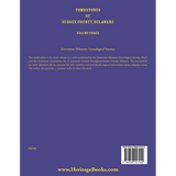 Tombstones of Sussex County, Delaware, Volume Three back cover