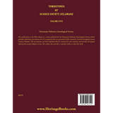 Tombstones of Sussex County, Delaware, Volume 5 back cover
