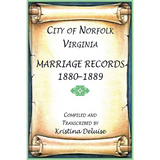 City of Norfolk, Virginia Marriage Records, 1880-1889