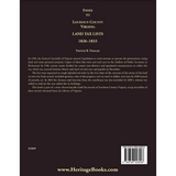 Index to Loudoun County, Virginia Land Tax Lists, 1826-1833 back cover
