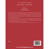 City of Norfolk, Virginia Will Book 4, 1820-1828 back cover