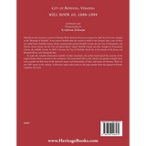 City of Norfolk, Virginia Will Book 10, 1886-1894 back cover