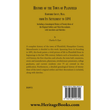 History of the Town of Plainfield, Hampshire County, Mass[achusetts] back cover
