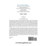 We Remember back cover