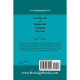 Land Records of Somerset County, Maryland back cover