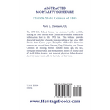 Abstracted Mortality Schedule Florida State Census of 1885 back cover
